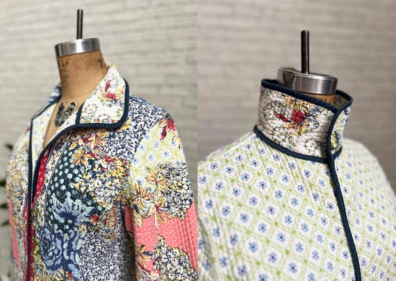 Reversible Quilt Jacket | Small | Vintage Floral … - image 7