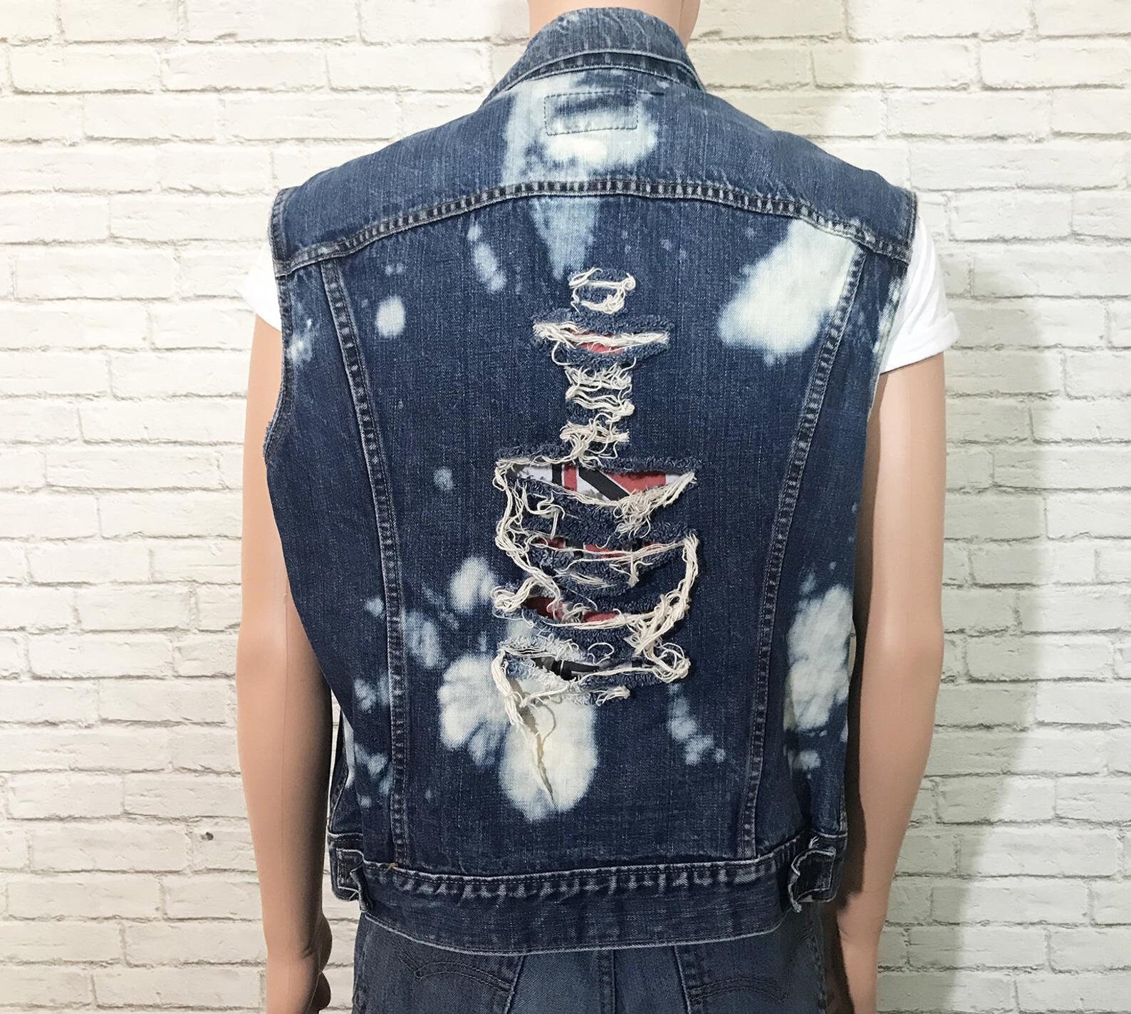 80年代 リーバイス ダメージ加工 デニムベスト | M L ユニセックス 