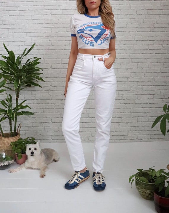 1980s French Dressing Paris Jeans | 26 Waist | US 4 | Vintage White Stretch Denim 1980s French Dressing Paris Jeans | 26 Waist | US 4 | Vintage White Stretch Denim