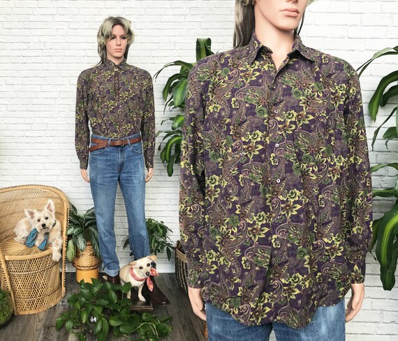 hugo boss paisley shirt