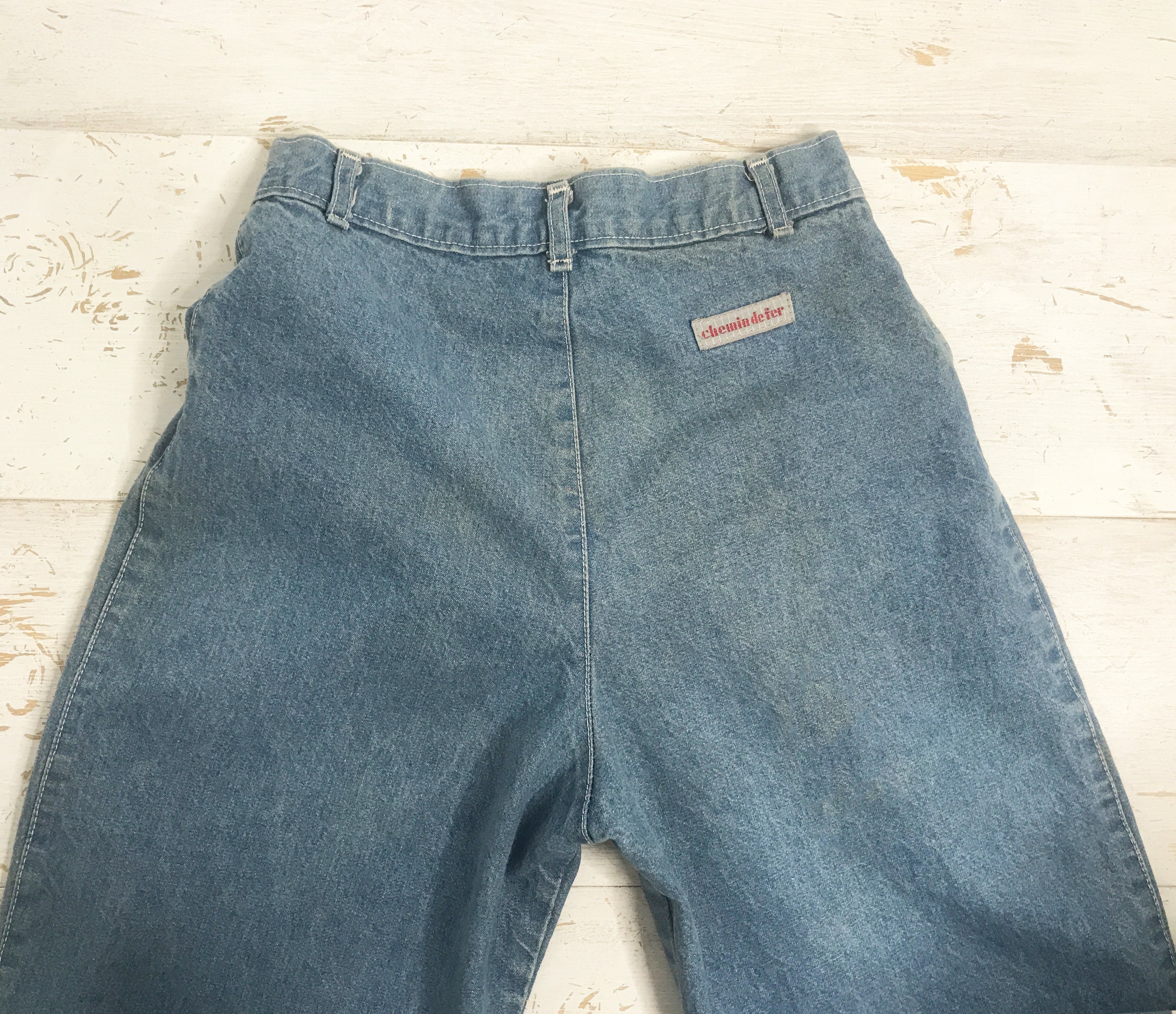 1980's Chemin De Fer Jeans || 25 to 26 Waist Ladies || High