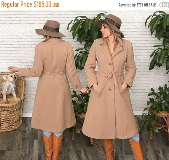 25% Off Spring Sale 70's Tan Wool Princess Coat