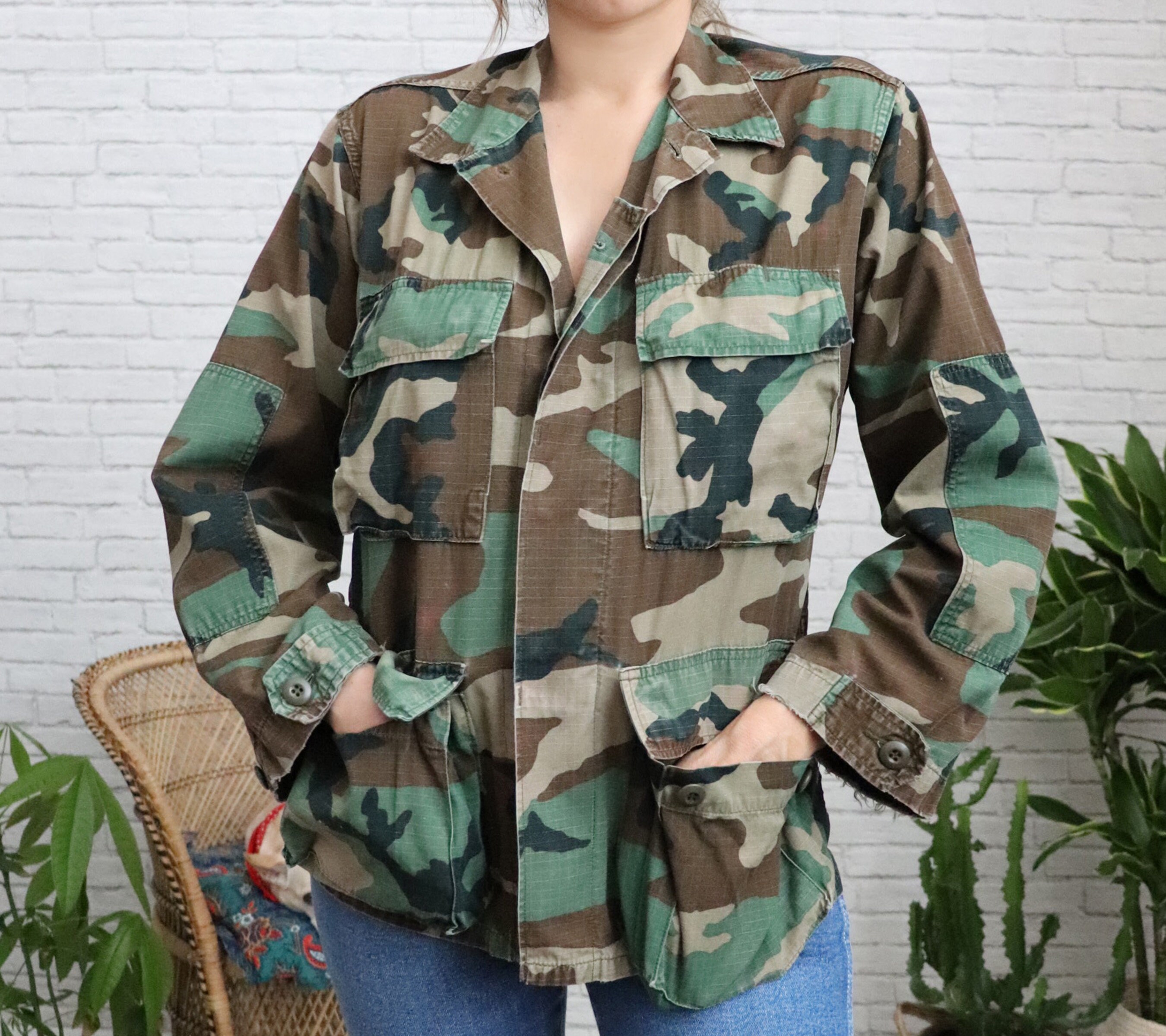 Vintage Camo Jacket | XS to Small Petite | 70's 80's Vintage Camo Jacket | XS to Small Petite | 70's 80's