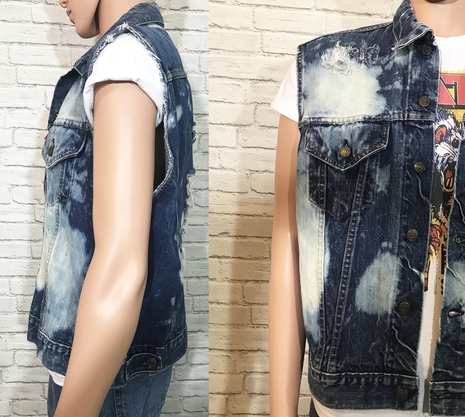 80年代 リーバイス ダメージ加工 デニムベスト | M L ユニセックス 