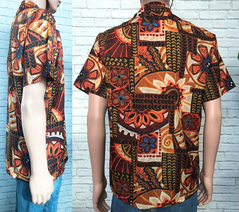 Men's 60's Hawaiian Tiki Shirt image 4