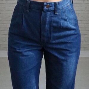 70s Wrangler Jeans | 27 Waist | Vintage High Waist Deadstock NOS Indigo Blue Denim image 6