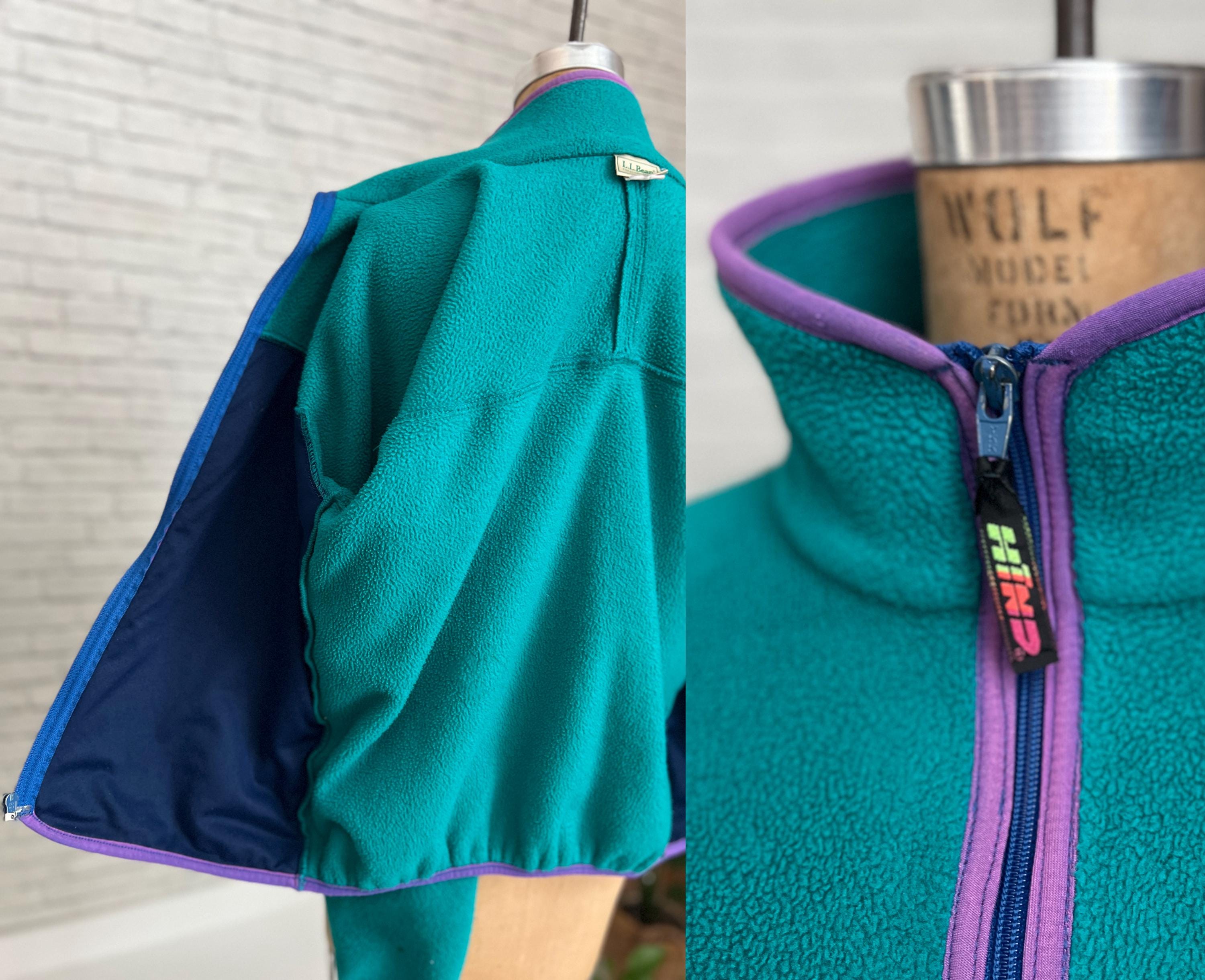 80s LL Bean Fleece Hiking Sweater | Small Medium | Vintage Zip up 
