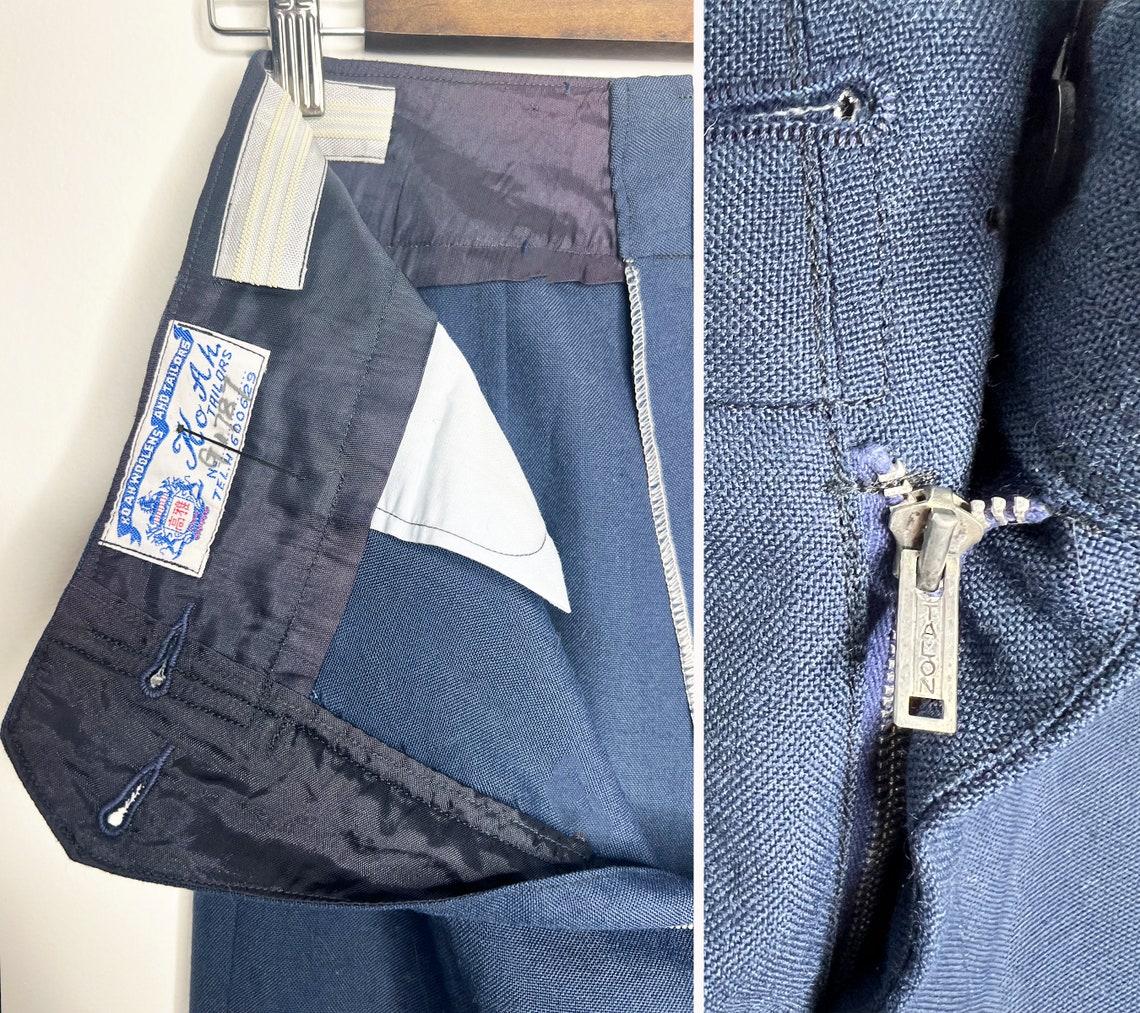 1950's Navy Sailor Bell Bottom Pants Size 26 to 27 Etsy