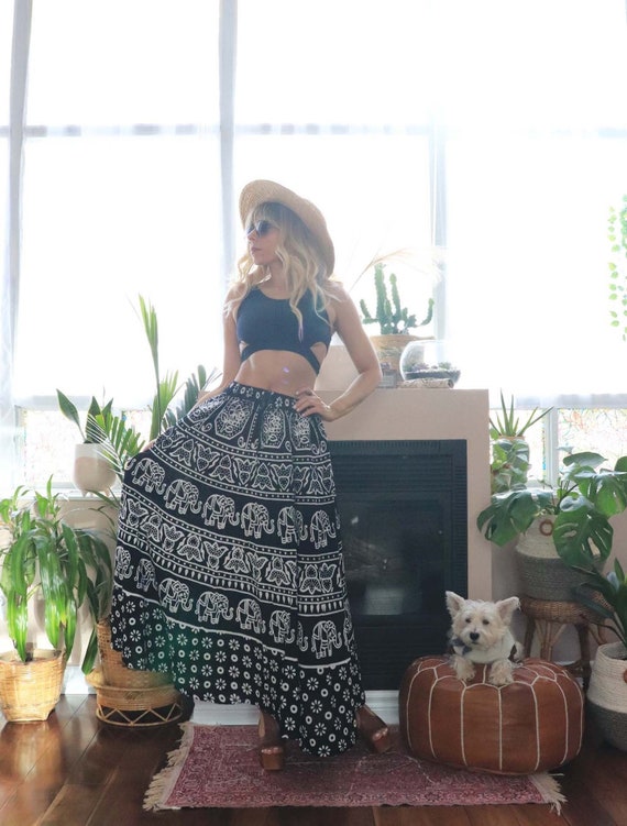 Indian boho maxi skirt cheap