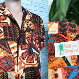 Men's 60's Hawaiian Tiki Shirt image 3