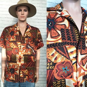 Men's 60's Hawaiian Tiki Shirt image 1