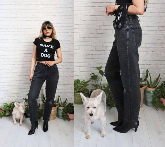 90s LEVIS 512 Black Jeans || 31 Waist || Worn in Faded Black 90s LEVIS 512 Black Jeans || 31 Waist || Worn in Faded Black