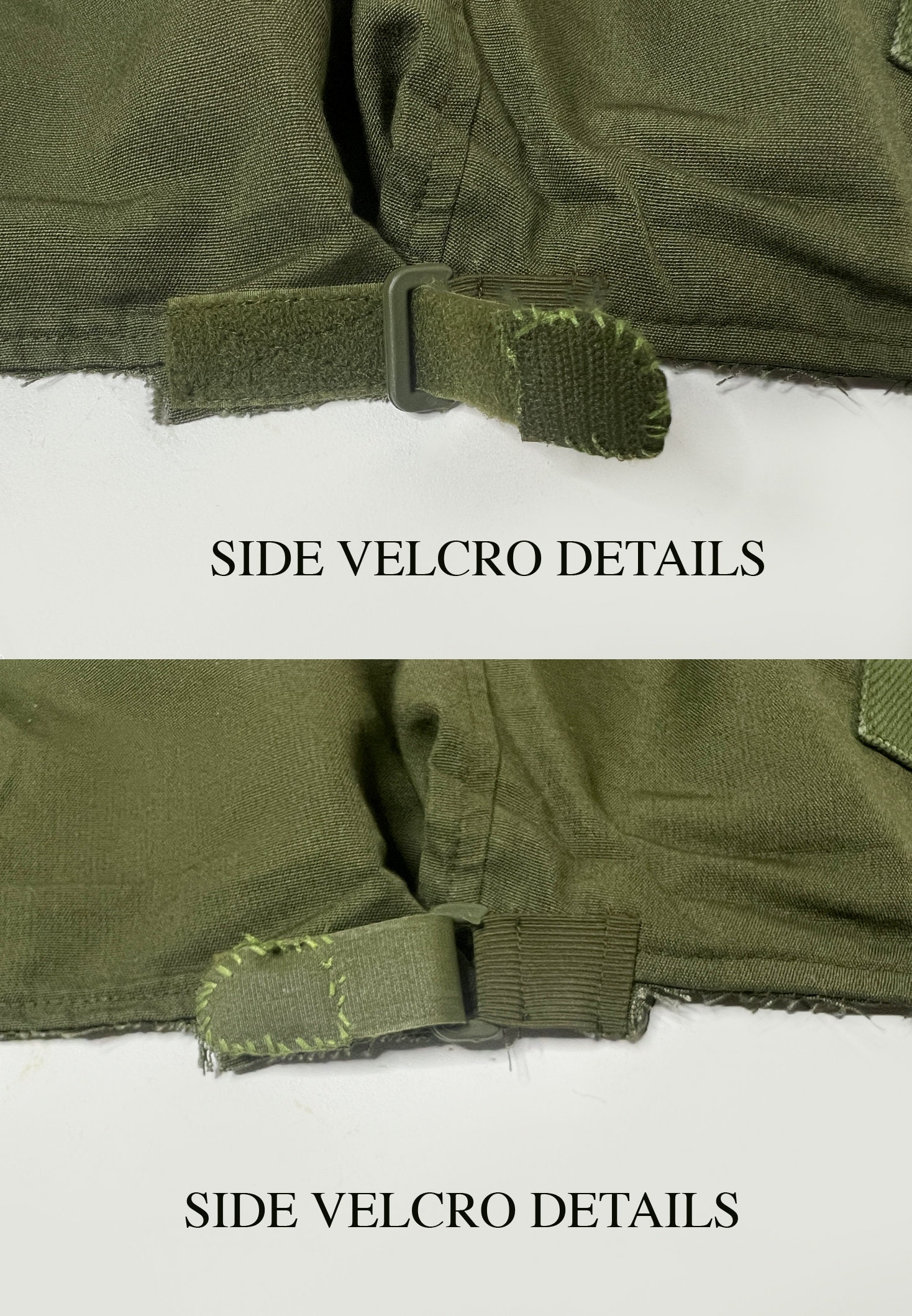 Vintage 90s Upcycled Military Half-zip Jacket | Olive Green