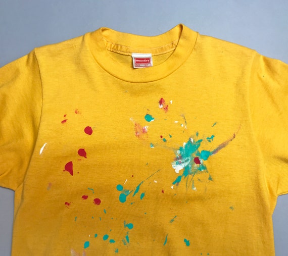 1980s Hand Painted Shirt || Small Size || Wearabl… - image 5