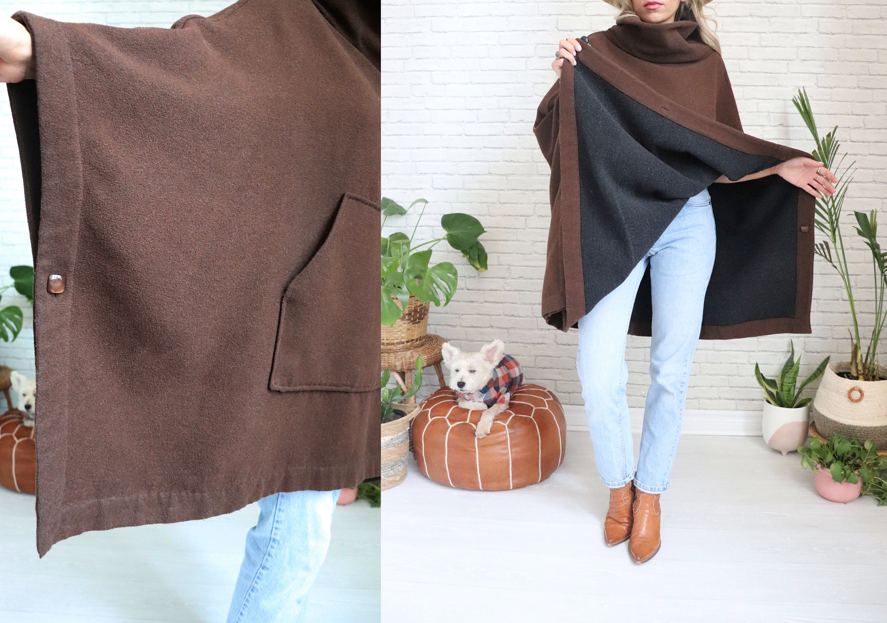 Living For Fall Poncho Ash Mocha – Minimalist