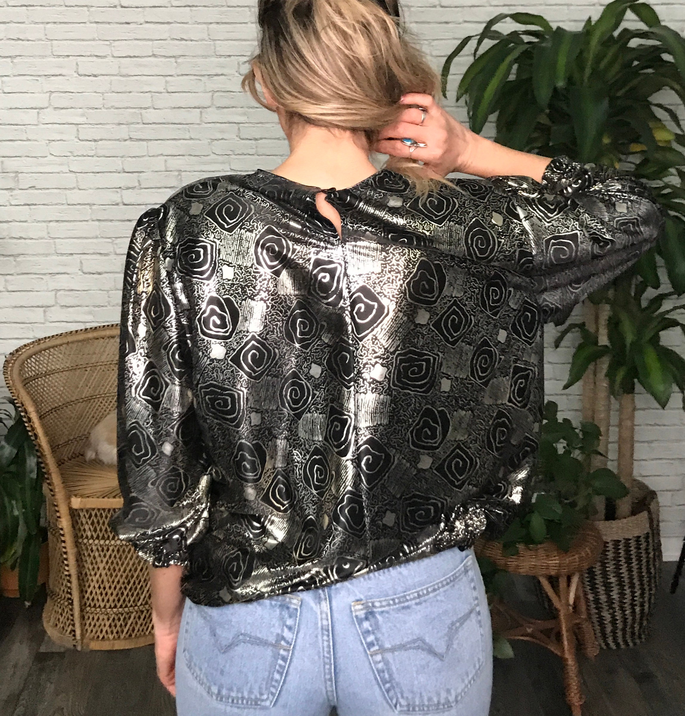 Ameri vintage SPARKLE TOP ブラック Ameri（アメリ）の「SPARKLE TOP（その他トップス）」 - WEAR