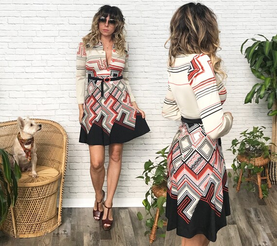 70's Glam Disco Mini Shirt Dress
