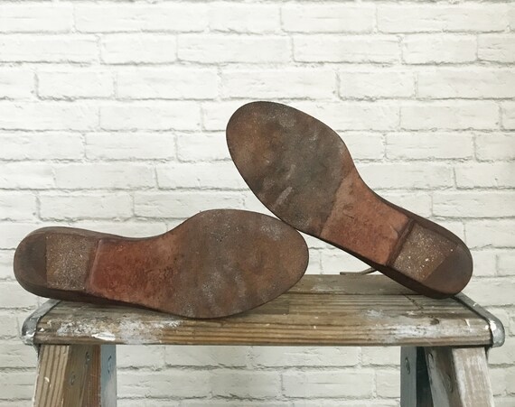 1980's Wooden Flat Sandals // 8  // Italian Bohem… - image 6