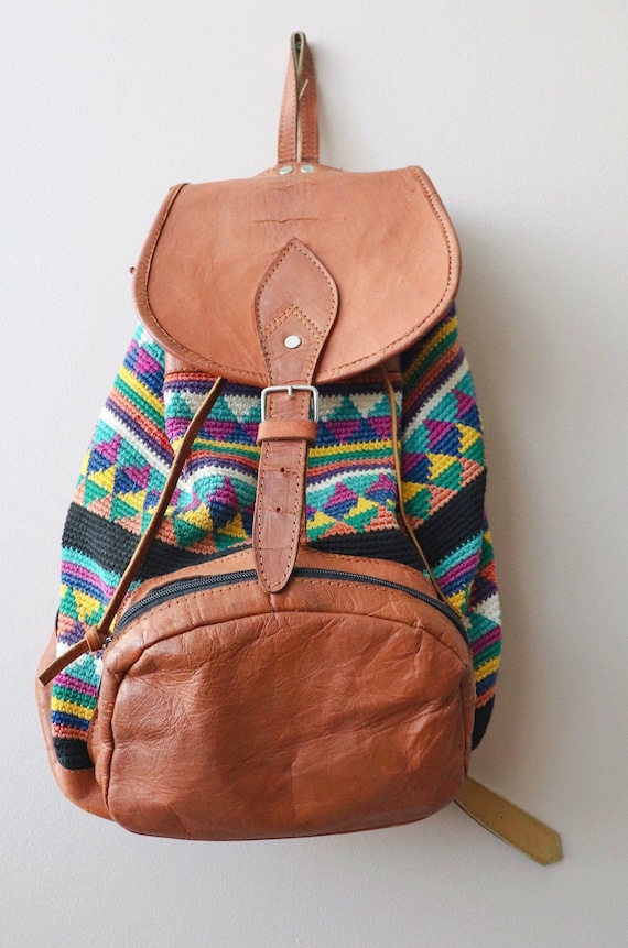 Vintage Handwoven Backpack || Kiondo Beach Bag ||… - image 2