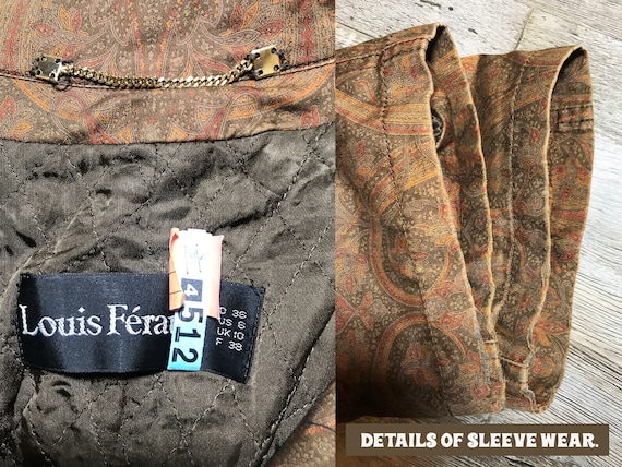 Louis Feraud Vintage Khaki Brown Trench Coat W/ Leather 