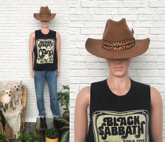 70's Felted Wool Western Hat