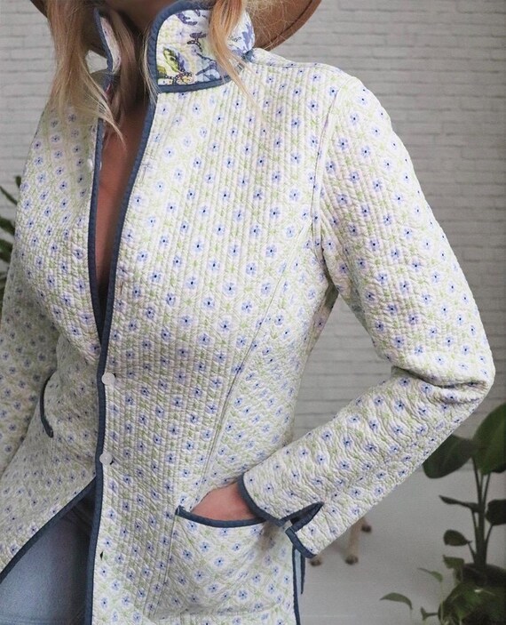 Reversible Quilt Jacket | Small | Vintage Floral … - image 10