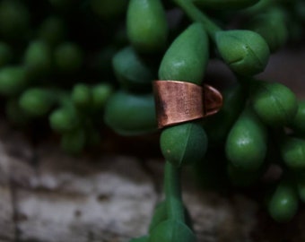 Raw Copper Ear Cuff, Minimalist Cartilage Jewelry