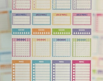 Meal Planning Planner Stickers - 48 Sticker Sheet