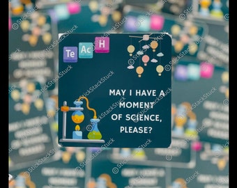 Science Teacher Glossy Vinyl Sticker 3"x3" - Water Resistant