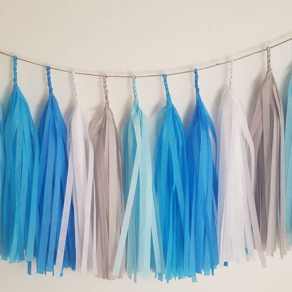 Blue Tassel Garland Etsy