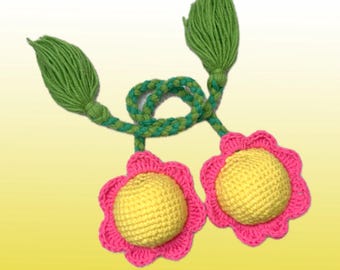 Crochet Flow-er Poi balls flow arts hula fire dance OOAK handmade