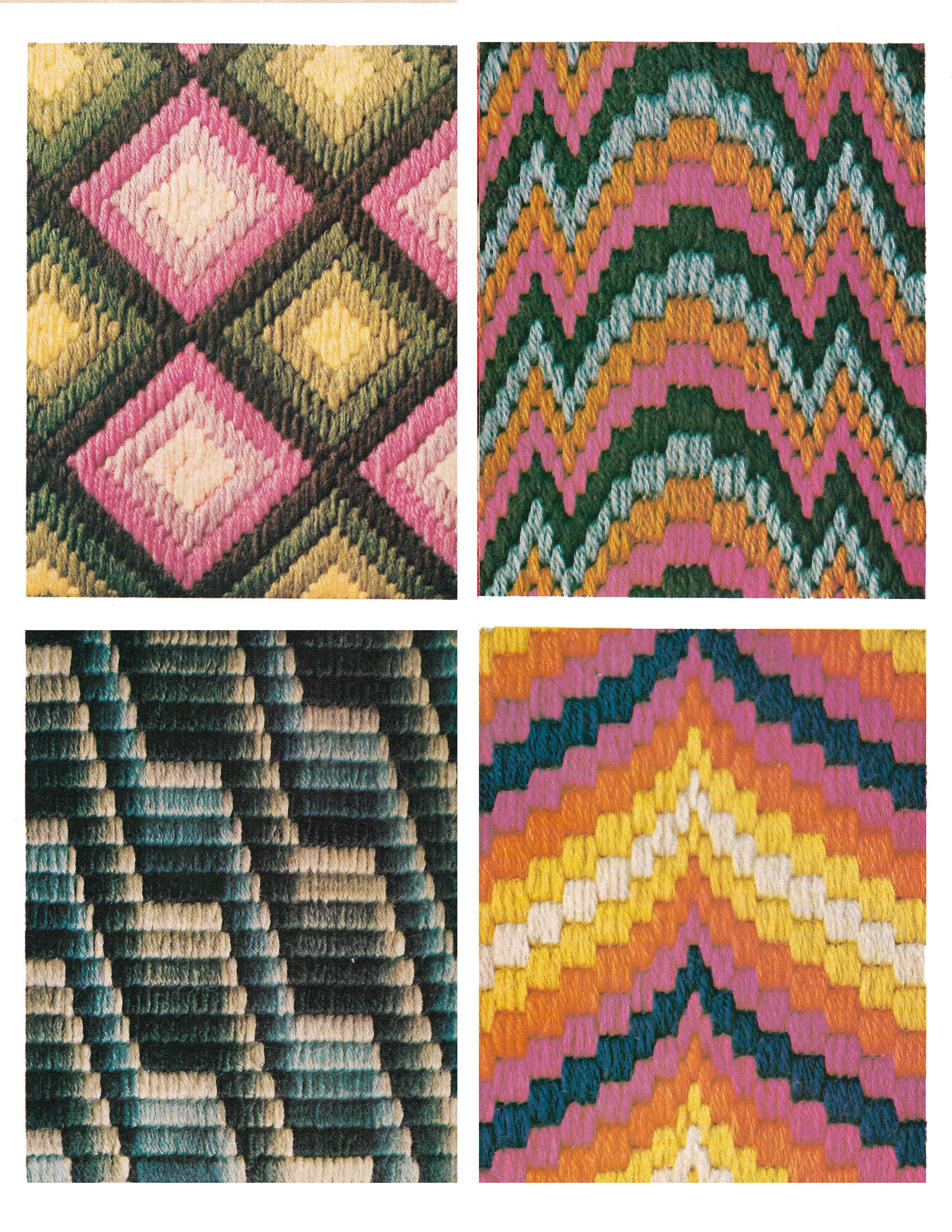 1960's Bargello Patterns Florentine Needlepoint Vintage Etsy