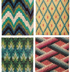 1960's Bargello Patterns Florentine needlepoint vintage stitchery pdf download DIY 3