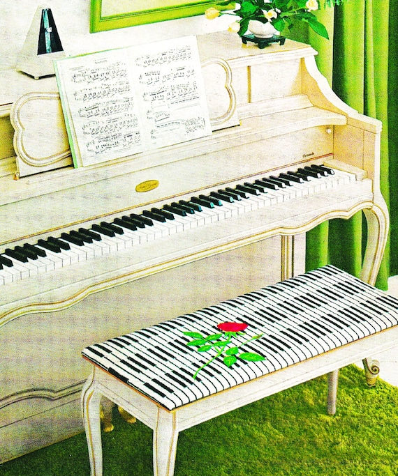Vintage piano sale bench