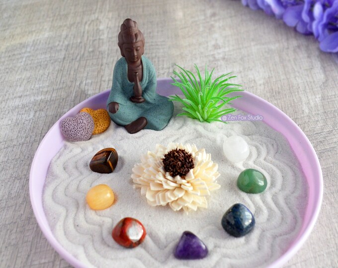 Guanyin Goddess Zen Garden // Aromatherapy Yoga Office Decor Desk