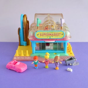 Polly Pocket Light-Up Fashion Show - Bluebird 1995 - Boîte Lumineuse Et 2 Figurines