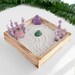 Petite Amethyst Crystal Lavender Mini Zen Garden Aromatherapy Oil Diffuser Home Decor Birthday Gifts Under 30 Dorm Desk Accessory For Her