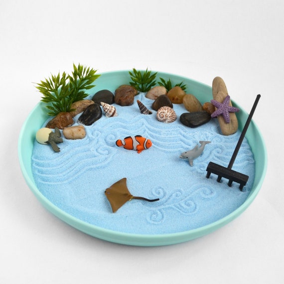 Mini Zen Garden Ocean Sand Blue Desk Accessory Diy - Diy Mini Zen Garden Nim C Mini Zen Garden Ocean Sand Blue Desk Accessory Diy - Diy Mini Zen Garden Nim C