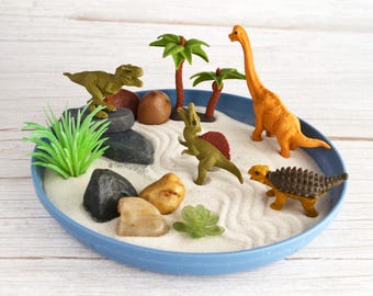 Dinosaur Zen Garden Jurassic T-Rex Dino Mindful Work From Home Gift Office Decor Desk Accessory Back To School Him Paleontology Husband Wife