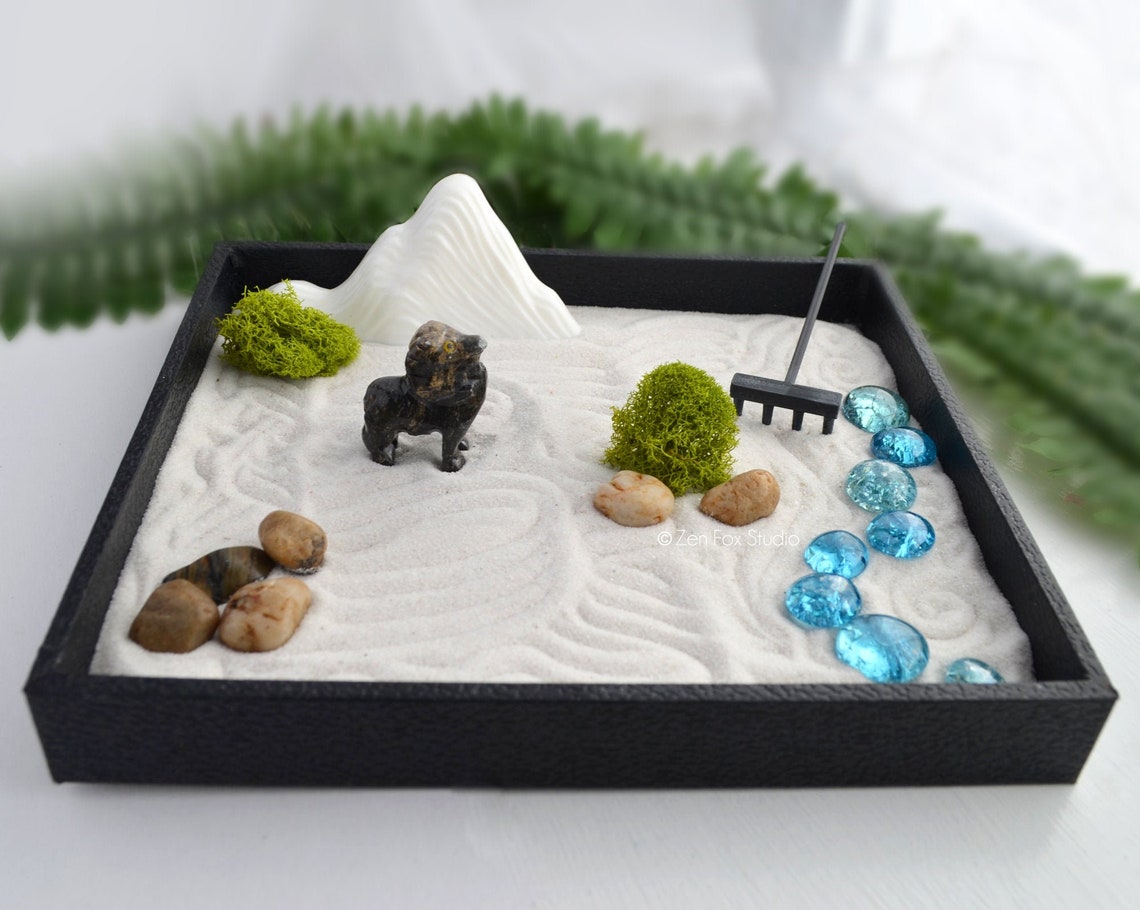 Mini Zen Garden // Regalo de accesorios de escritorio para él | Etsy
