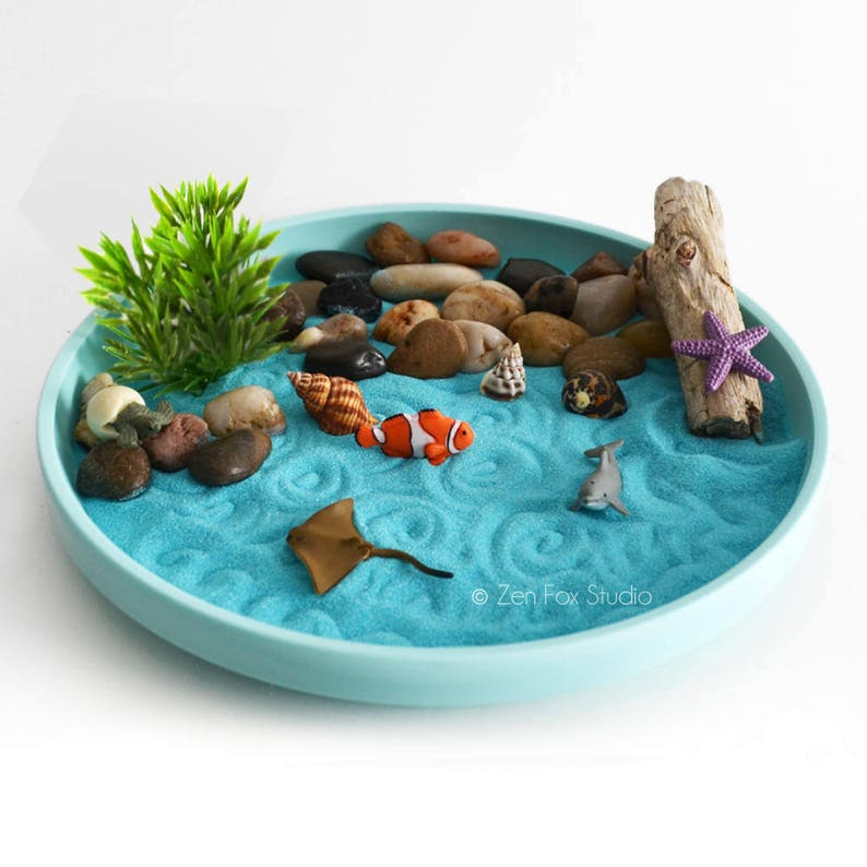 Mini Zen Garden Ocean Sand Desk Accessory Image 0
