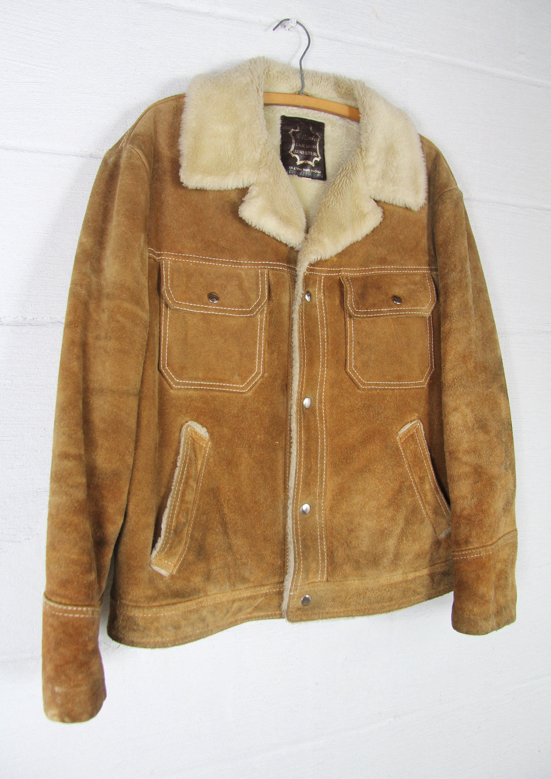 Suede Leather Jacket Lined With Sherpa Men s Vintage 70s Coat Jacket suede-leather-jacket-lined-with-sherpa-men-s-vintage-70s-coat-jacket