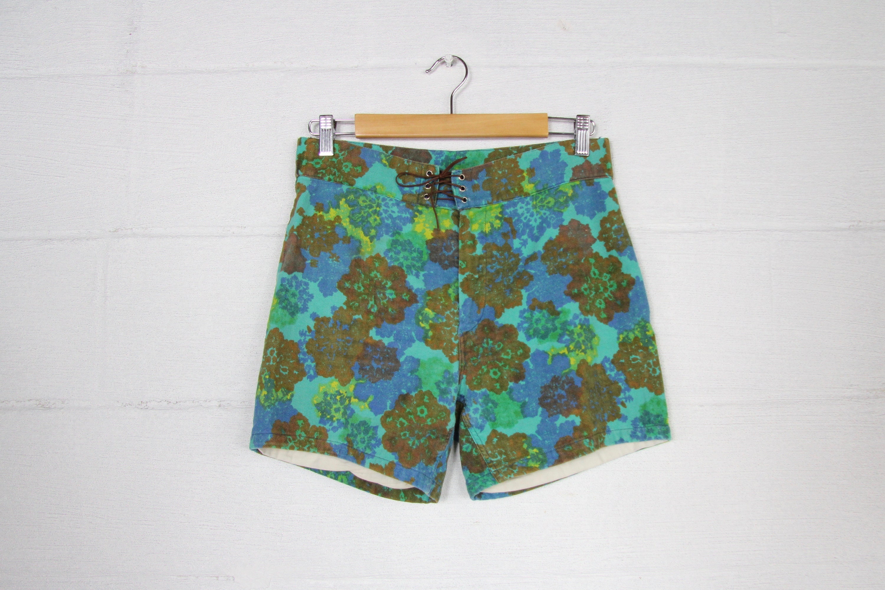 1960's Men's Colorful Swim Shorts Psychedelic Hawaiian Board Shorts ...