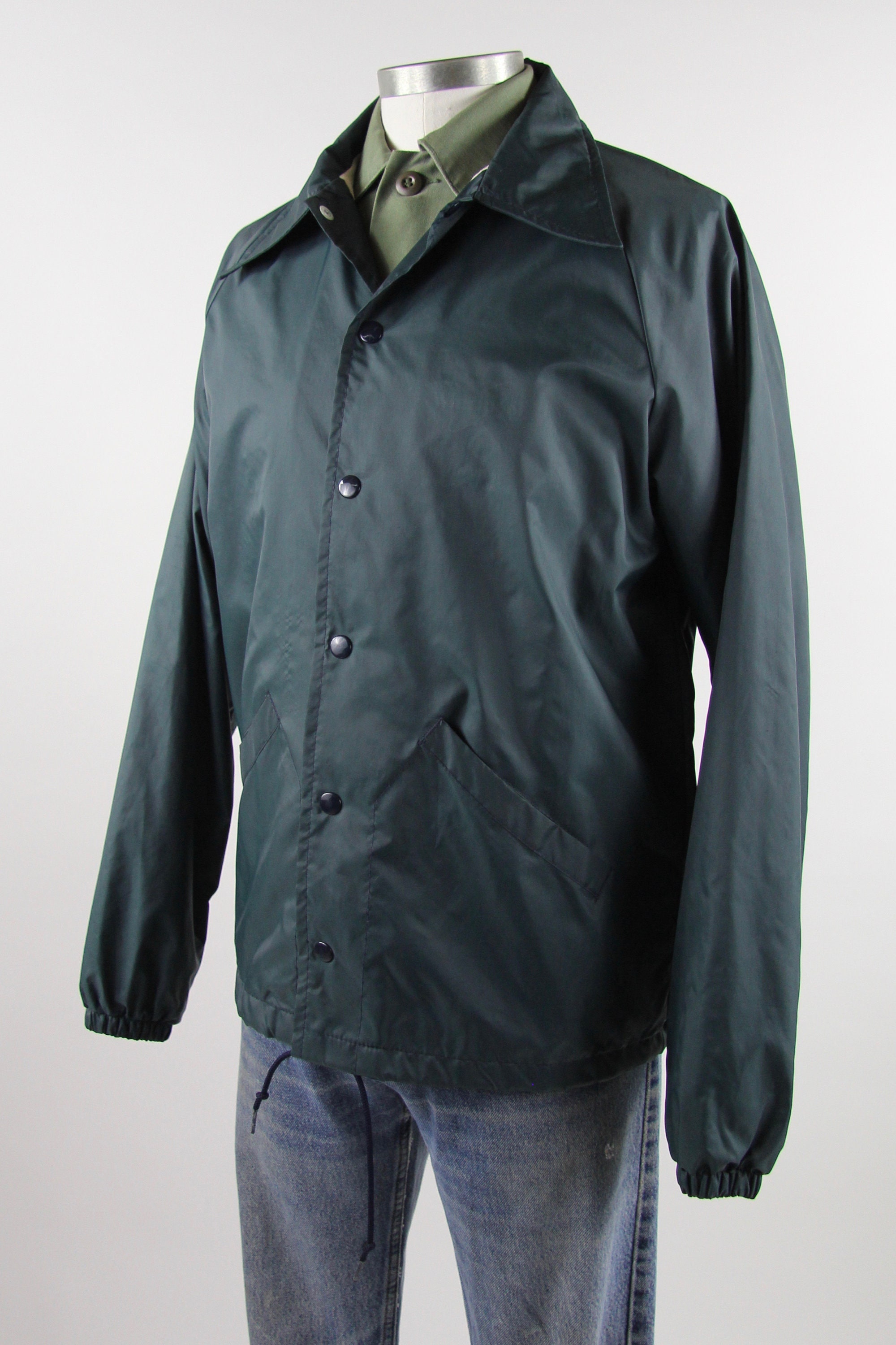 70's Track Jacket Men's Coaches Jacket Windbreaker Vintage Size Medium