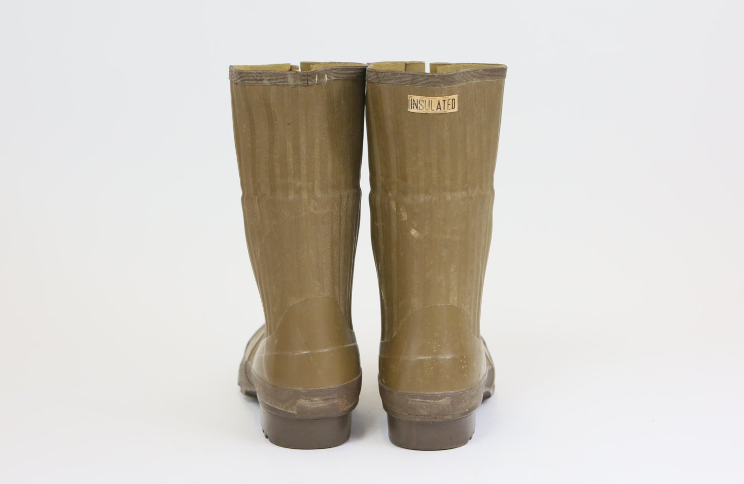 olive green rain boots