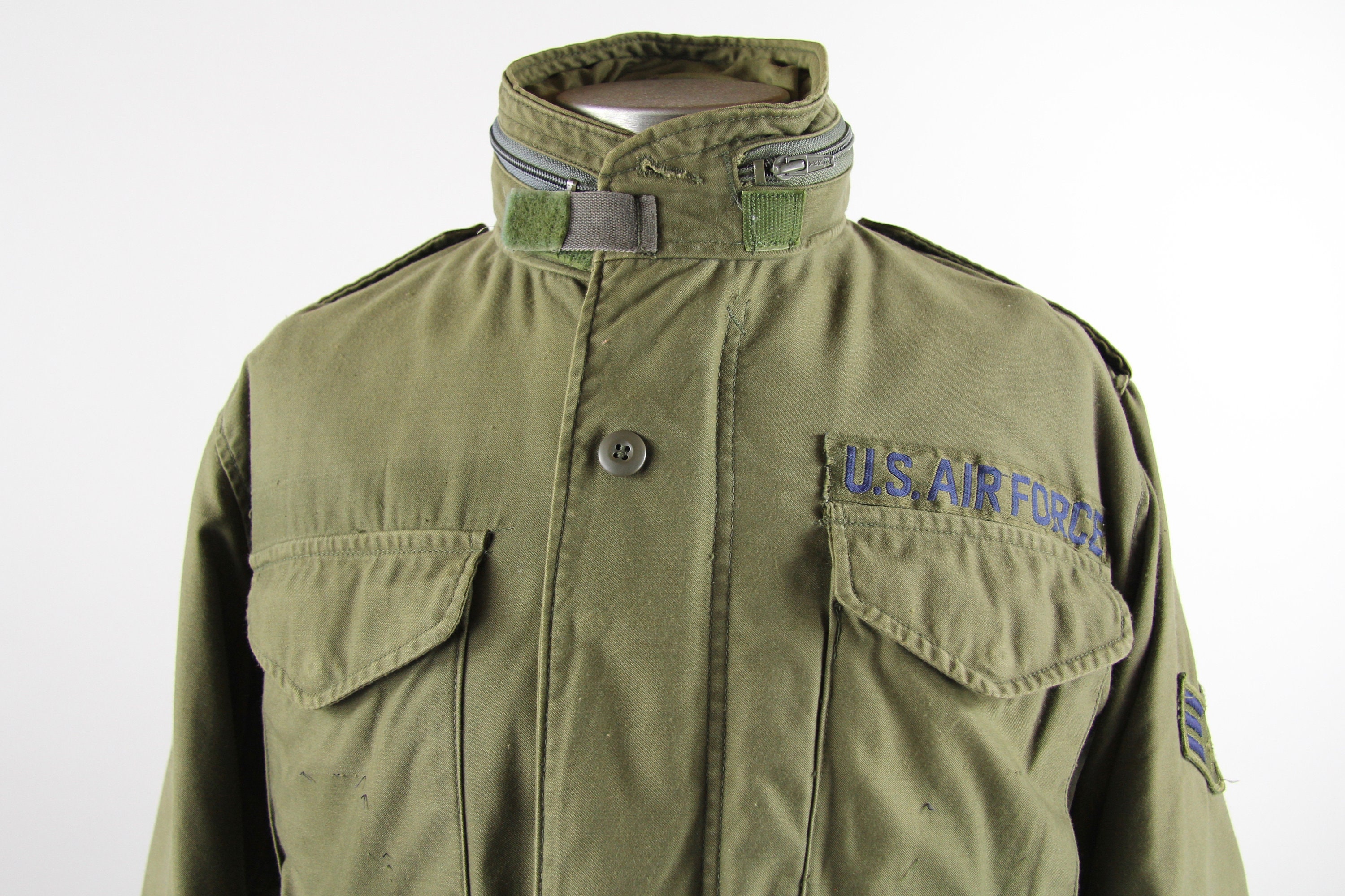 OG107 Military Coat Men's Olive Green Military Vietnam 70s Jacket Size