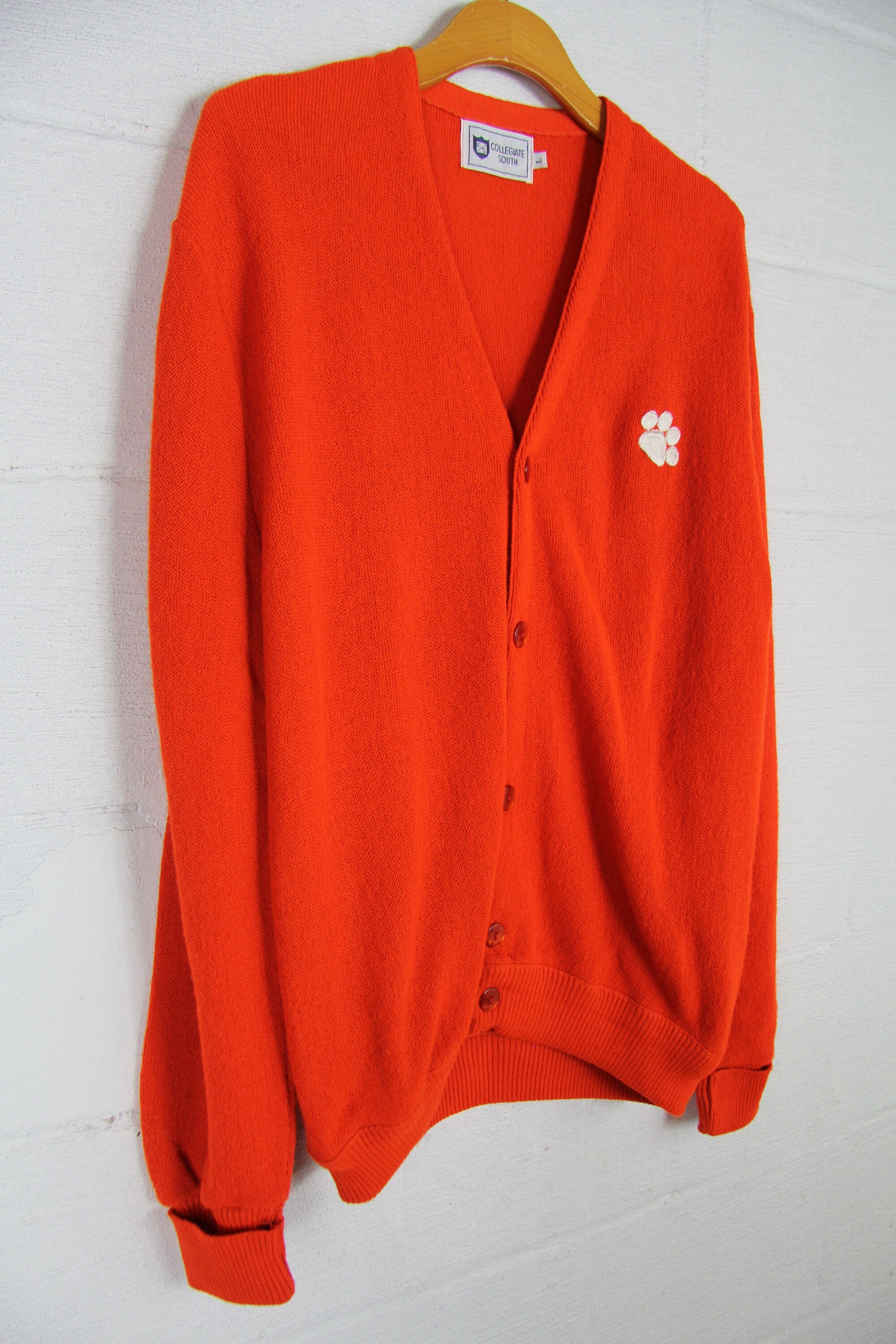 RARE Clemson Football Cardigan Vintage Clemson Tigers Button Up Sweater ...