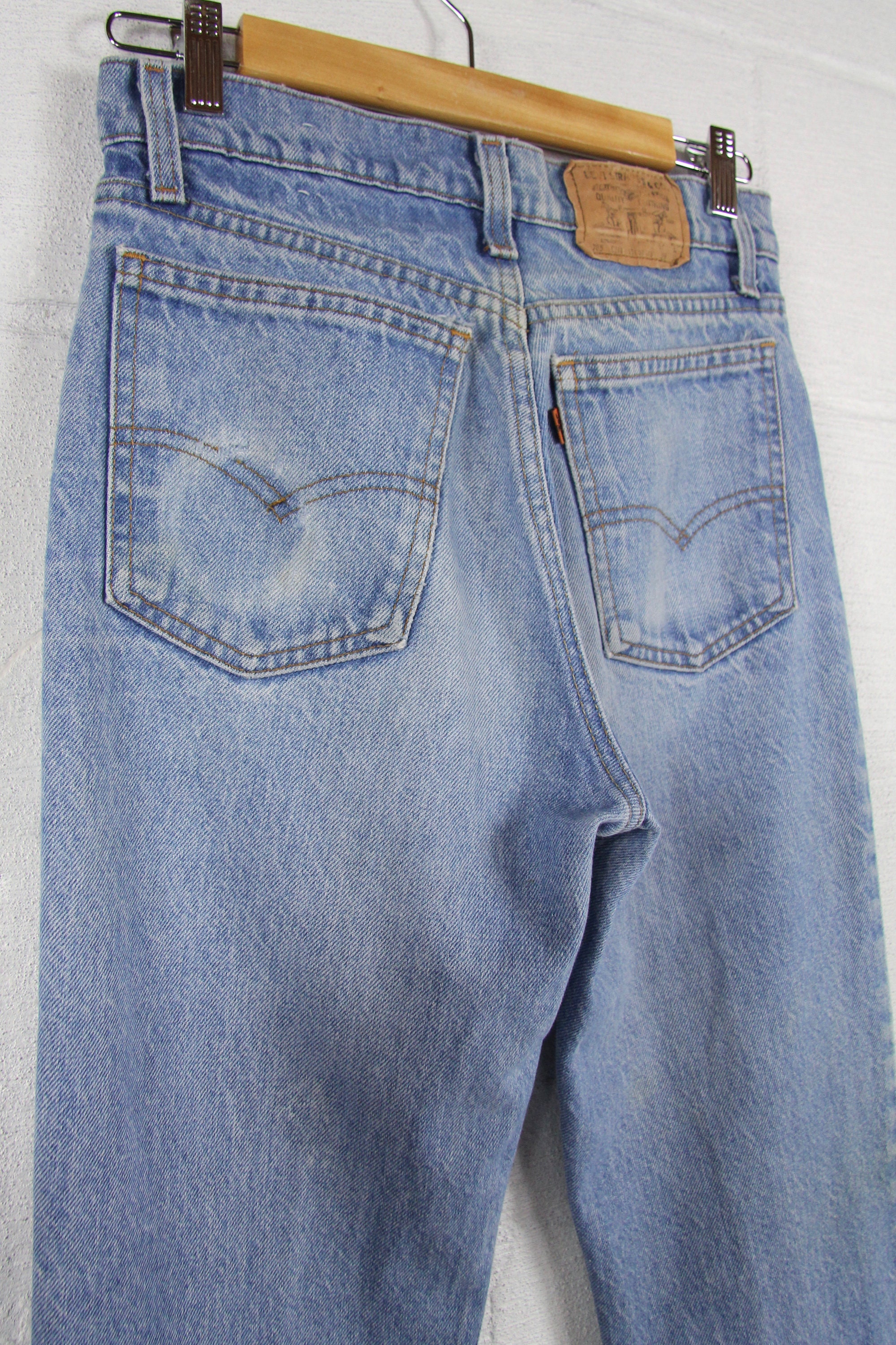 Orange Tab Levis 705 Vintage Jeans Light Wash Tapered High Waisted ...