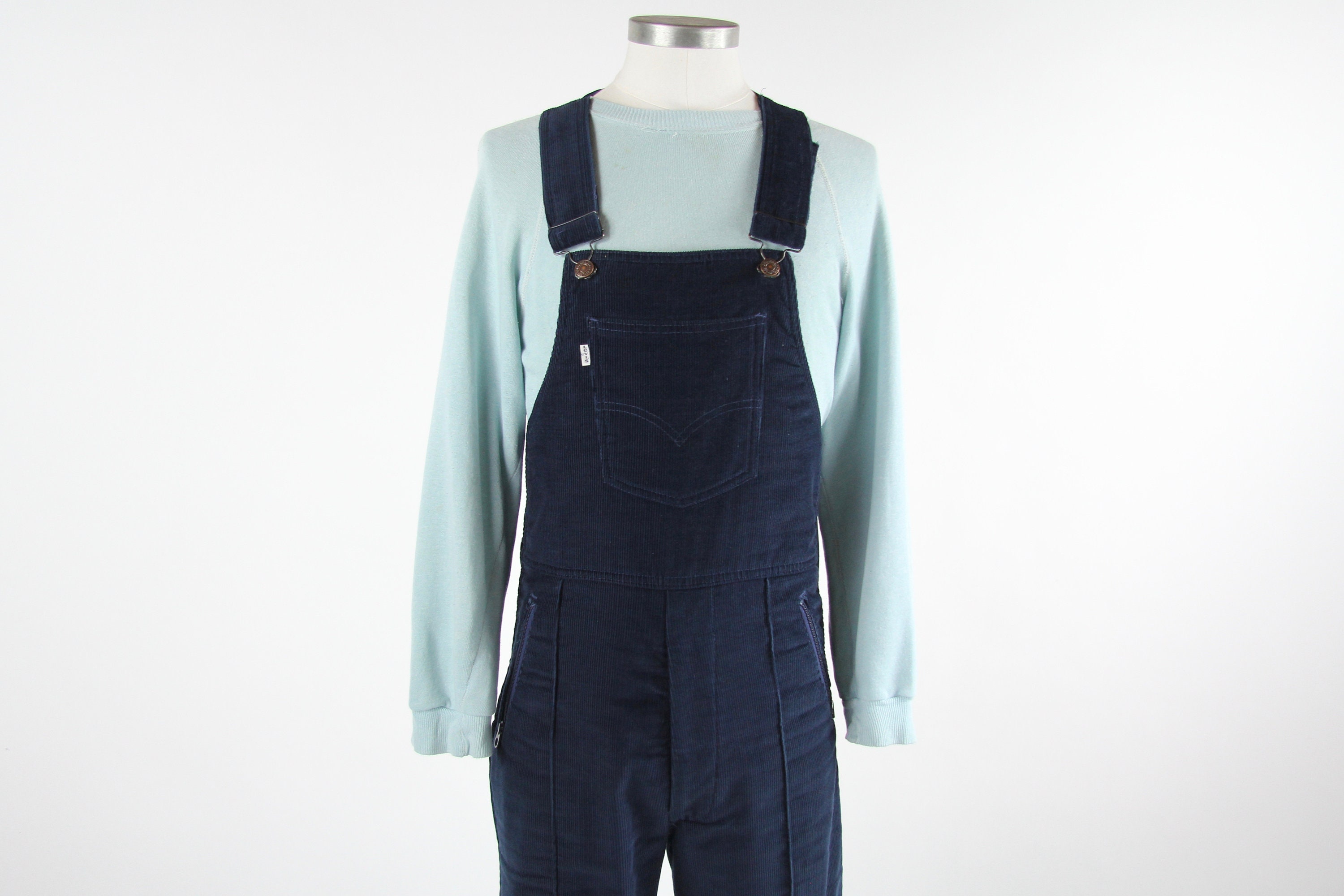 navy blue corduroy overalls