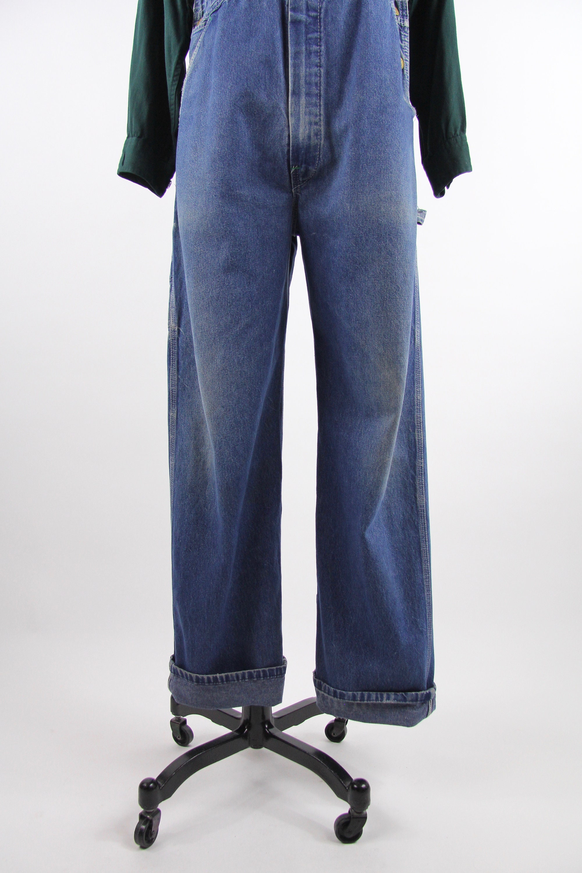 Key Imperial Overalls Denim Vintage Jean Overalls Vintage Sized Medium